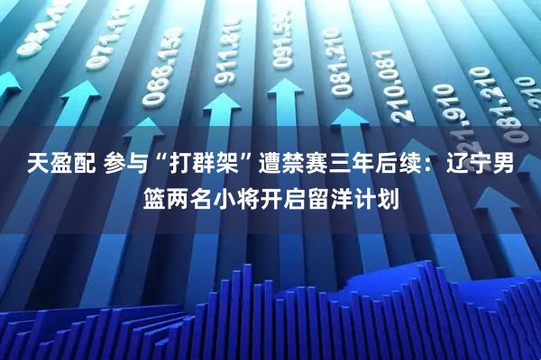 天盈配 参与“打群架”遭禁赛三年后续：辽宁男篮两名小将开启留洋计划